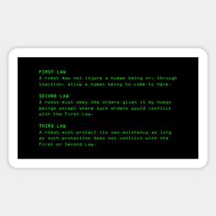 Three Laws of Robotics Sticker